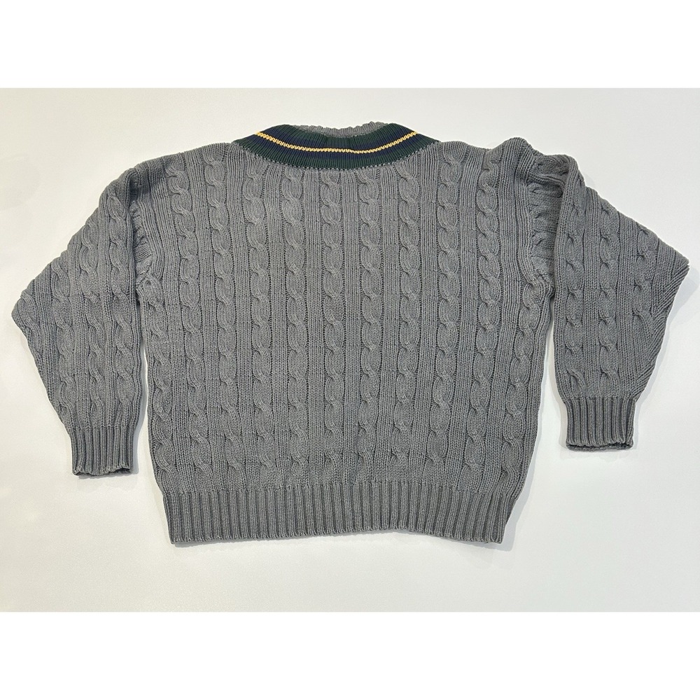 Knit Cotton Sweater Mens Size XL Varsity Preppy Academia
